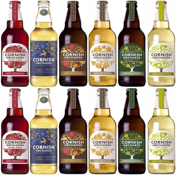 Cornish Orchard Cider Collection 12 x 500ml Glass Bottles